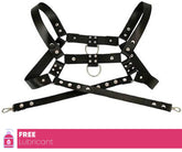 Leather Chest Bondage Harness (Black)